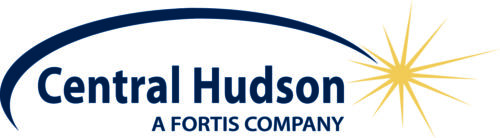 Central Hudson logo with a blue curved arc and a gold starburst, showing 'Central Hudson' and 'A Fortis Company'.